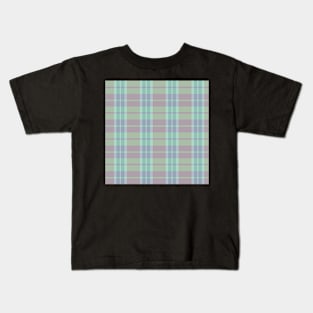 Spring Aesthetic Daviana 2 Hand Drawn Textured Plaid Pattern Kids T-Shirt